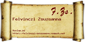 Felvinczi Zsuzsanna névjegykártya
