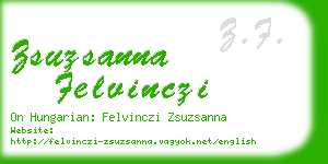 zsuzsanna felvinczi business card